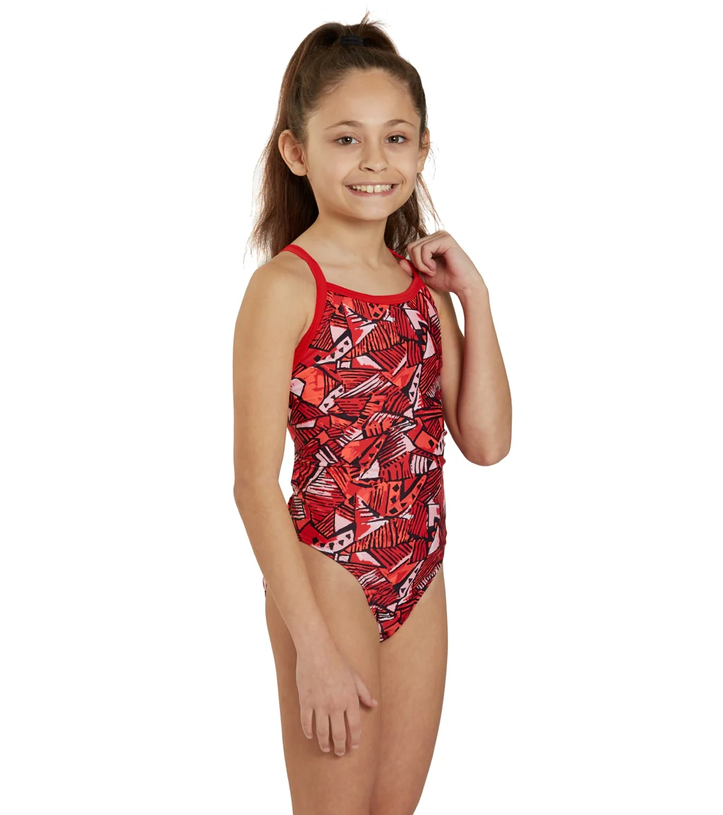 Sporti Tribal Graffiti Thin Strap One Piece Swimsuit Youth (22 - 28) - Image 17