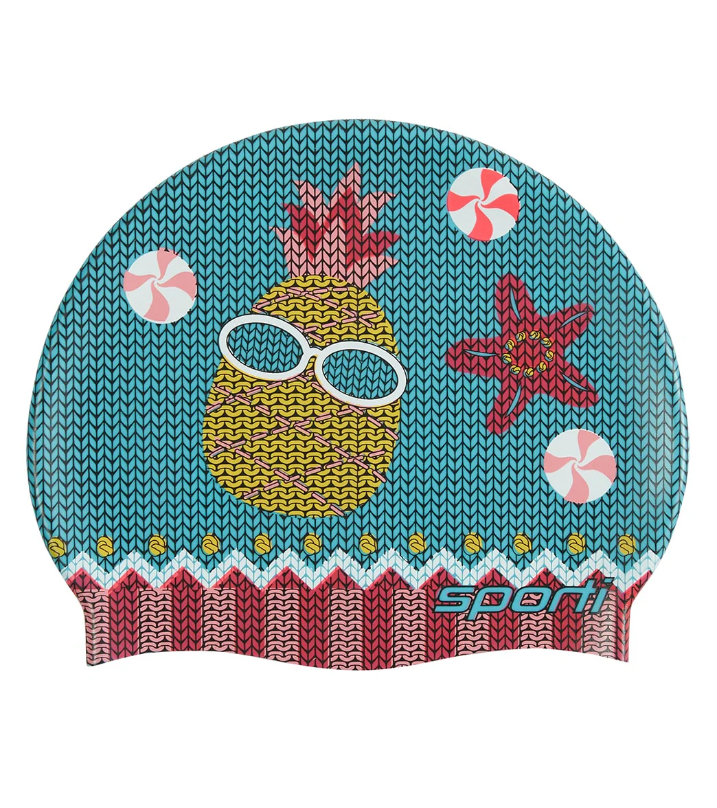 Sporti Tropical Holiday Silicone Swim Cap Jr. - Image 7