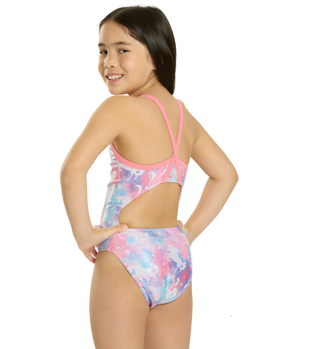 Sporti Unicorn Dreams Foil Thin Strap One Piece Swimsuit Youth (22-28) - Image 5