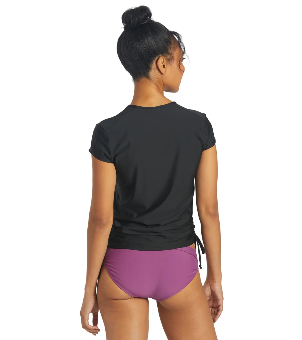 Sporti Women's Cap Sleeve Front Zip UPF 50+ Rash Guard - Image 4
