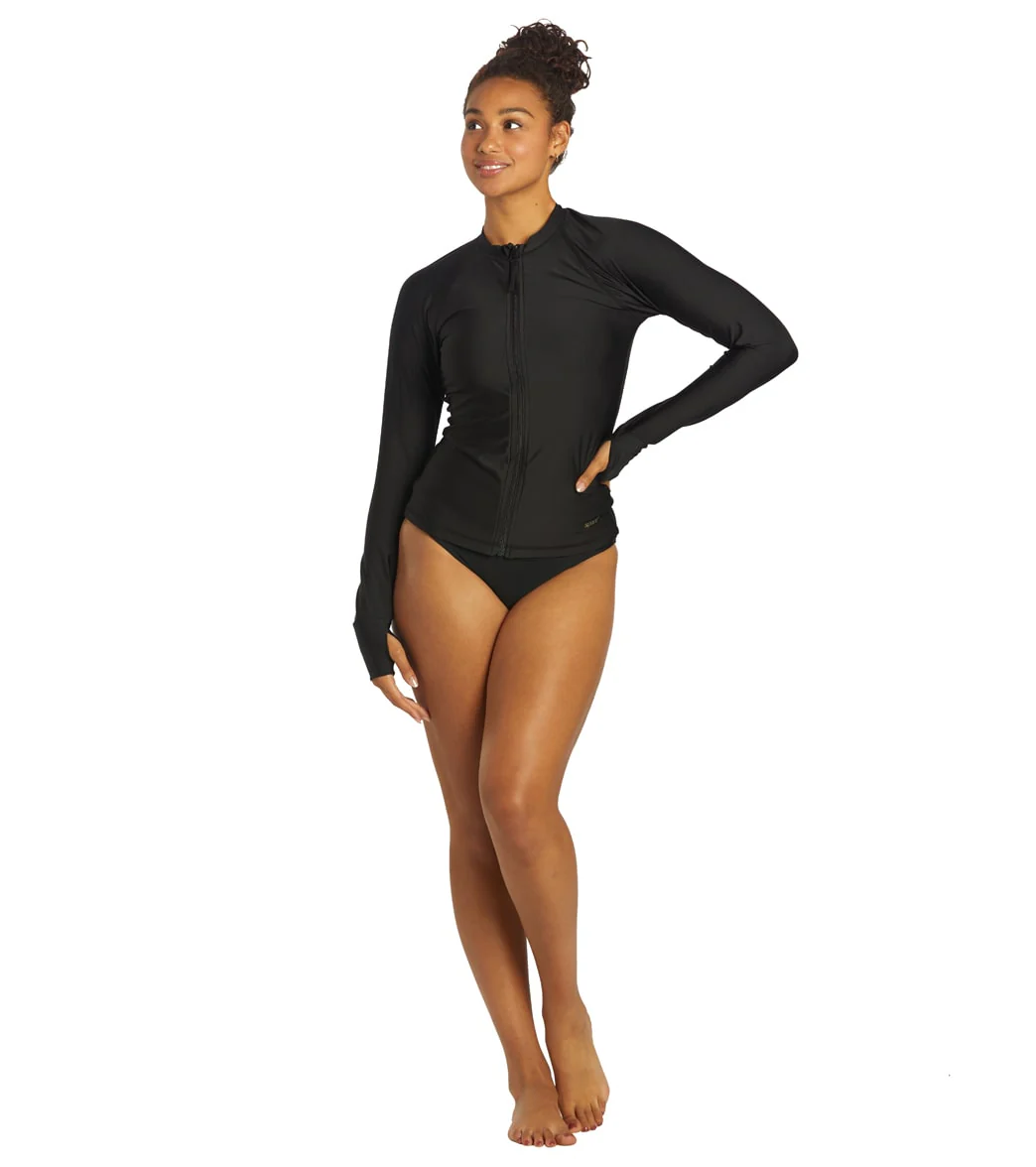Sporti Women's Long Sleeve Zip Front UPF 50+ Rash Guard - Image 13