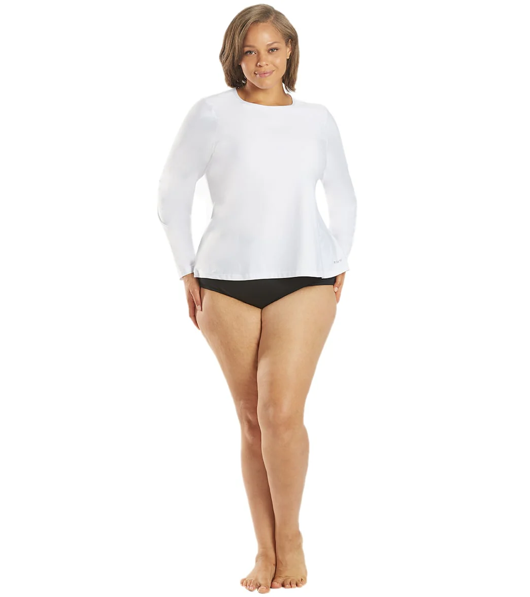 Sporti Women's Plus Size L/S UPF 50+ Comfort Fit Rash Guard - Image 5