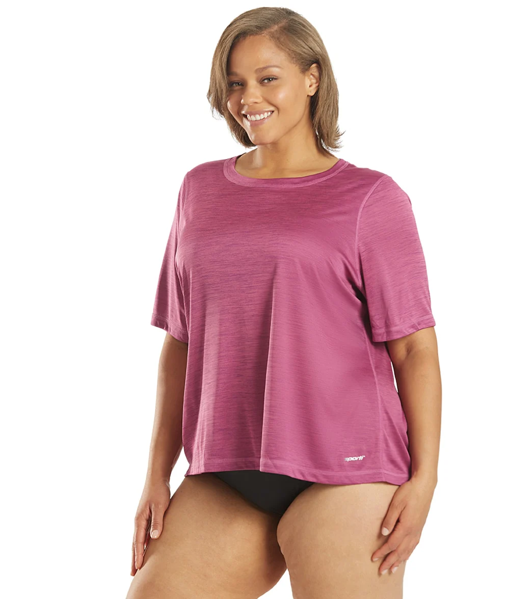 Sporti Women's Plus Size S/S Hybrid UPF 50+ Sun Shirt - Image 14