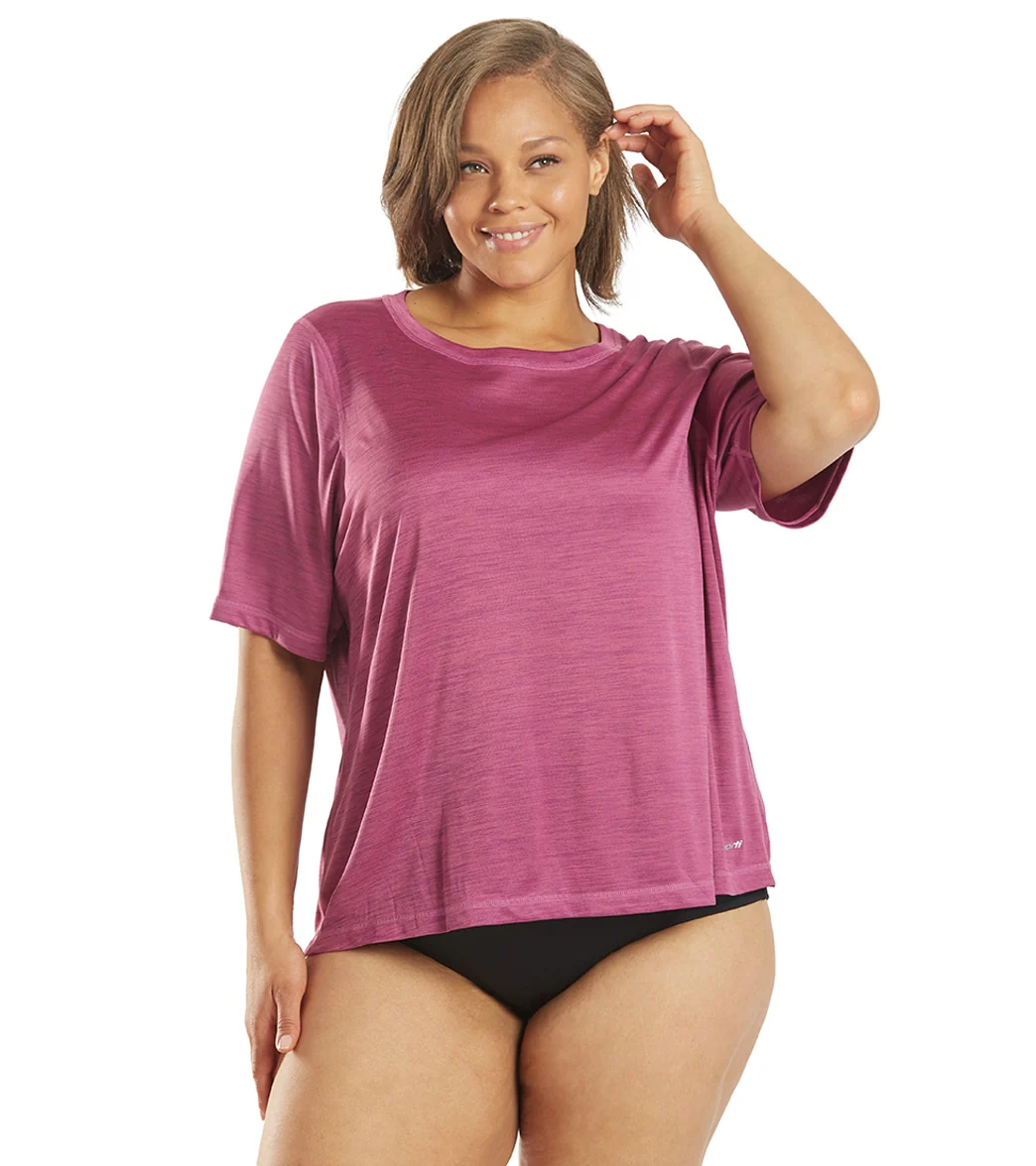 Sporti Women's Plus Size S/S Hybrid UPF 50+ Sun Shirt - Image 9
