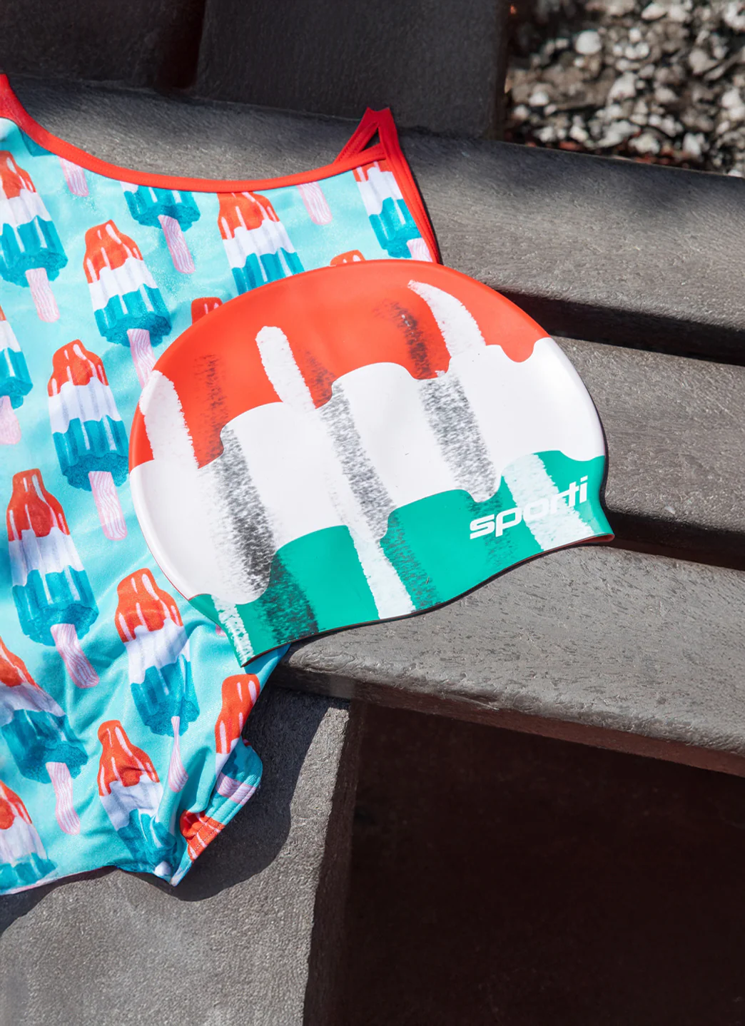 Sporti x Alex & Gretchen Walsh Retro Pop Silicone Swim Cap - Image 9