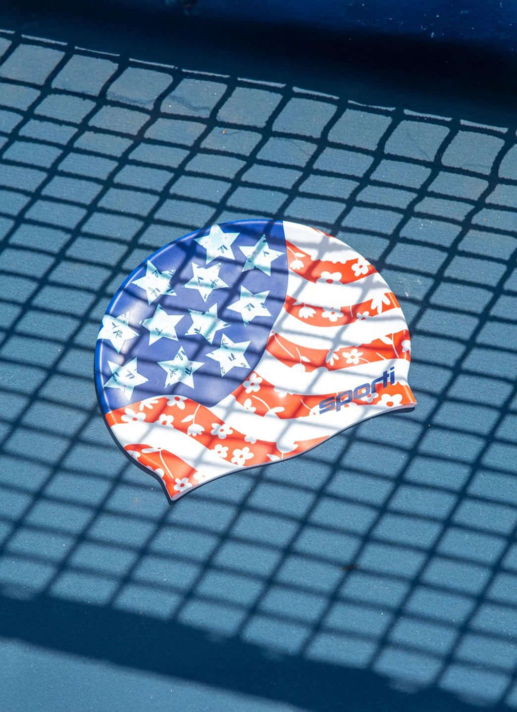 Sporti x Alex & Gretchen Walsh Stars-N-Stripes Silicone Swim Cap - Image 7