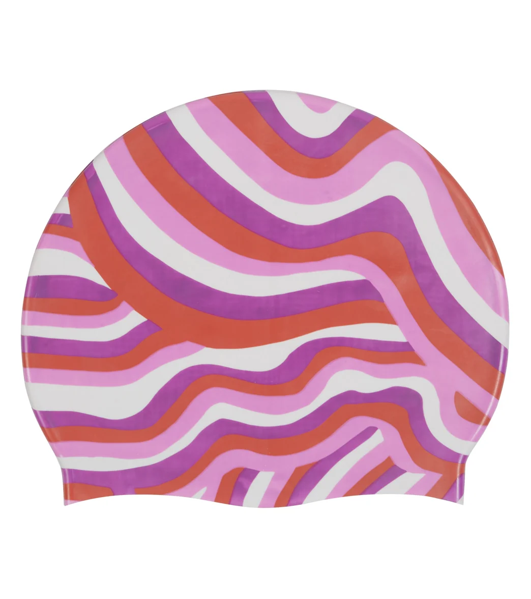 Sporti x Alex & Gretchen Walsh Whimsy Silicone Swim Cap - Image 3