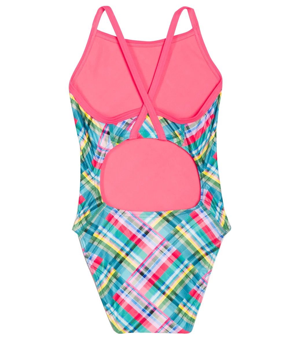 Sporti x Alex Walsh Madras Mania Thin Strap One Piece Swimsuit Youth (22-28) - Image 7