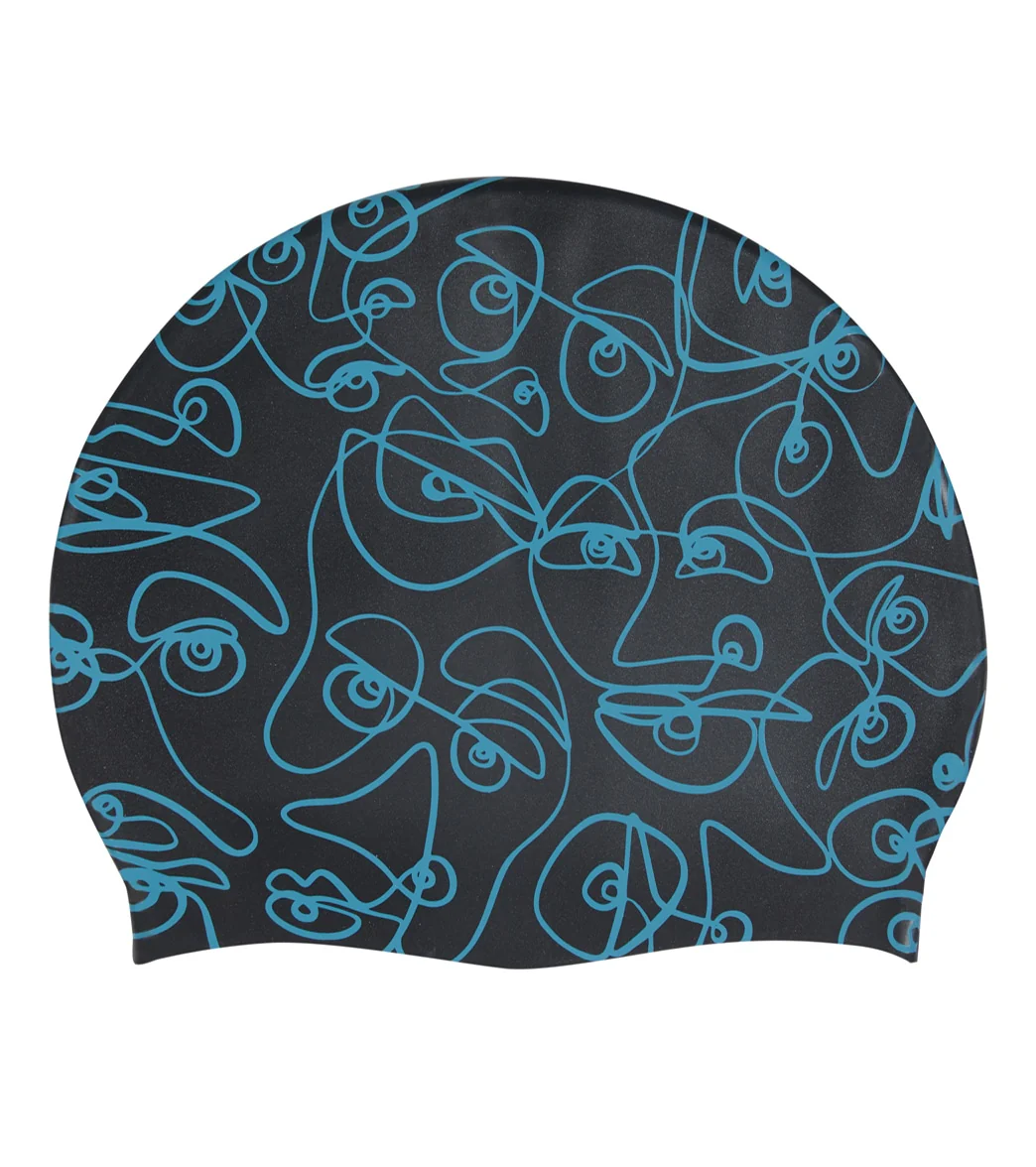 Sporti x aLILscribble Limited Edition Divide Silicone Swim Cap - Image 2