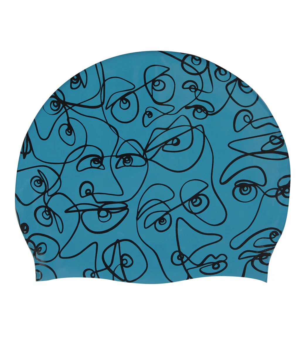 Sporti x aLILscribble Limited Edition Divide Silicone Swim Cap - Image 6