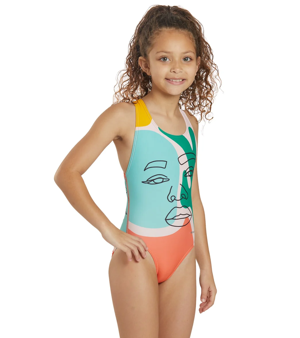 Sporti x aLILscribble Limited Edition Summer Heat Wide Strap Cross Back One Piece Swimsuit Youth (22-28) - Image 2