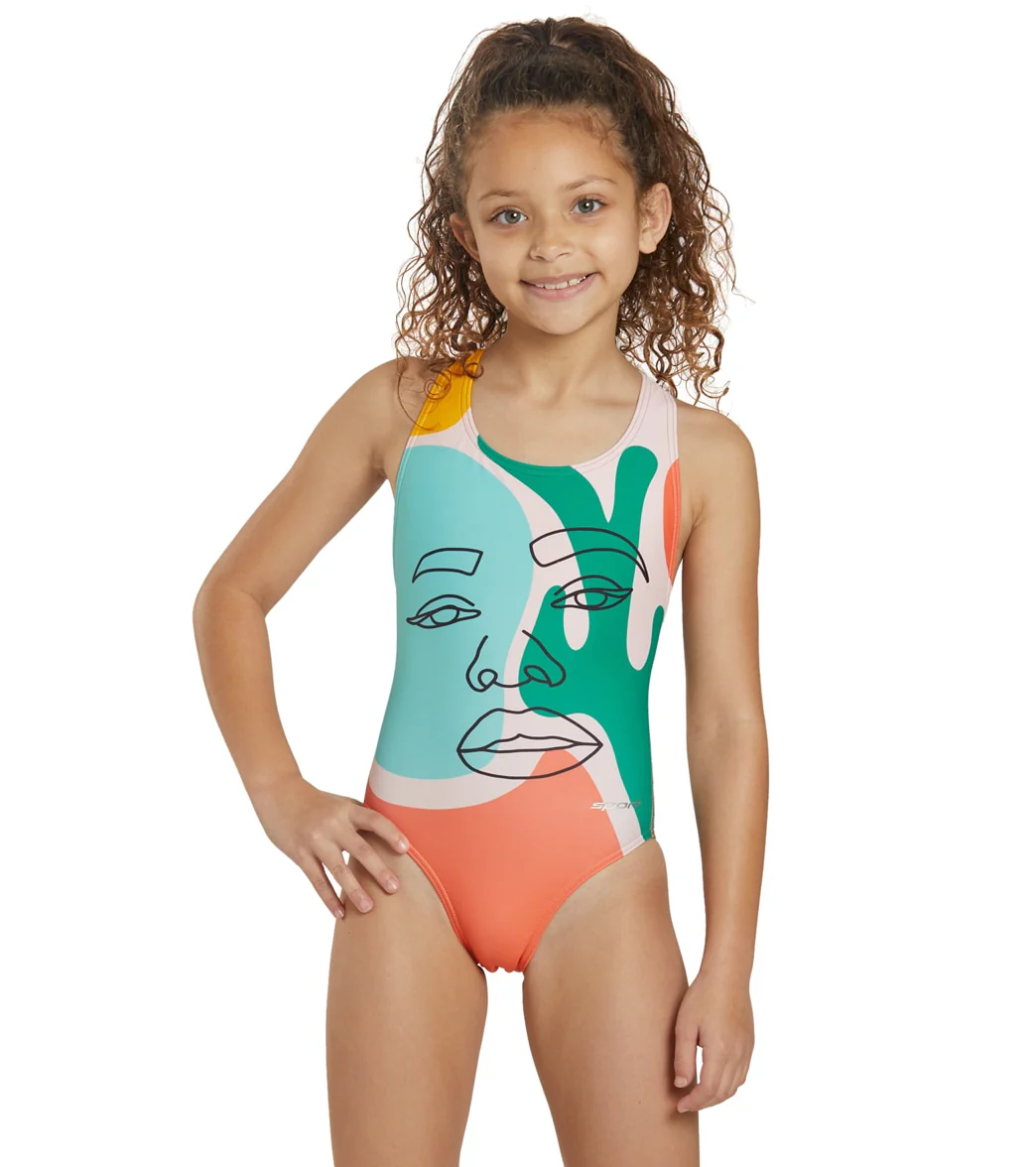 Sporti x aLILscribble Limited Edition Summer Heat Wide Strap Cross Back One Piece Swimsuit Youth (22-28) - Image 7