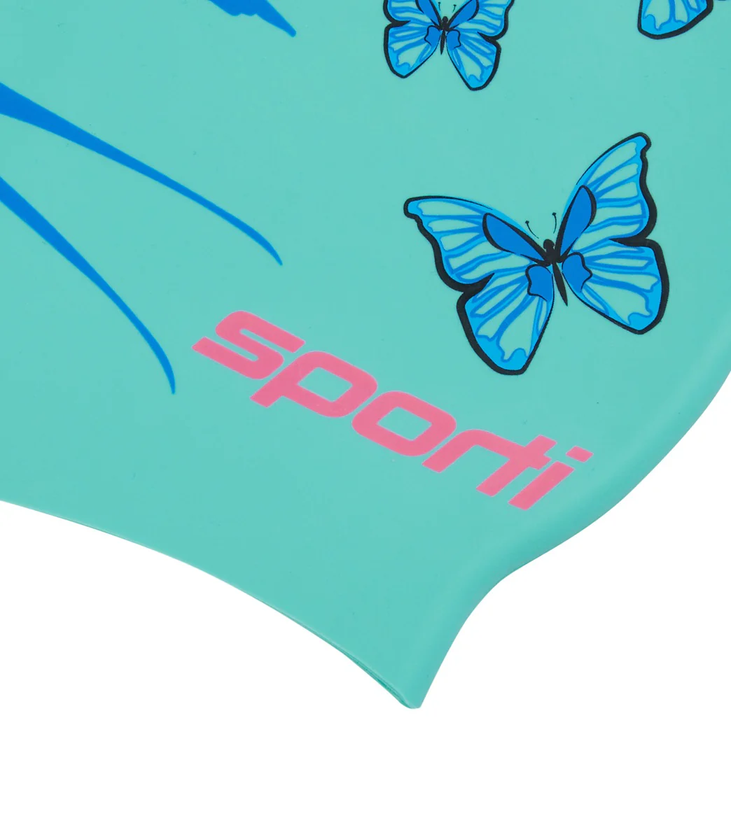 Sporti x Emma Weyant Floral Whimsy Silicone Swim Cap - Image 5