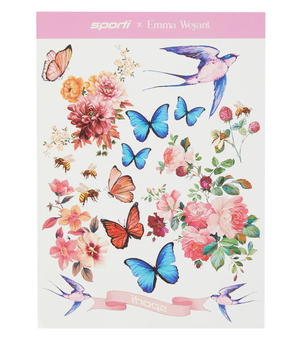 Sporti x Emma Weyant Floral Whimsy Temporary Tattoo Sheet - Image 2