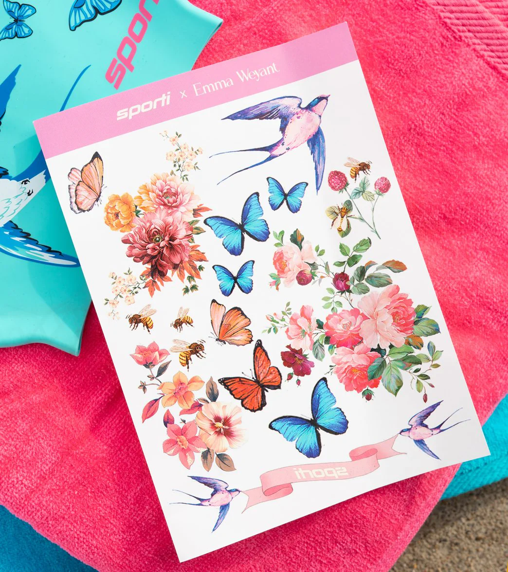 Sporti x Emma Weyant Floral Whimsy Temporary Tattoo Sheet - Image 7