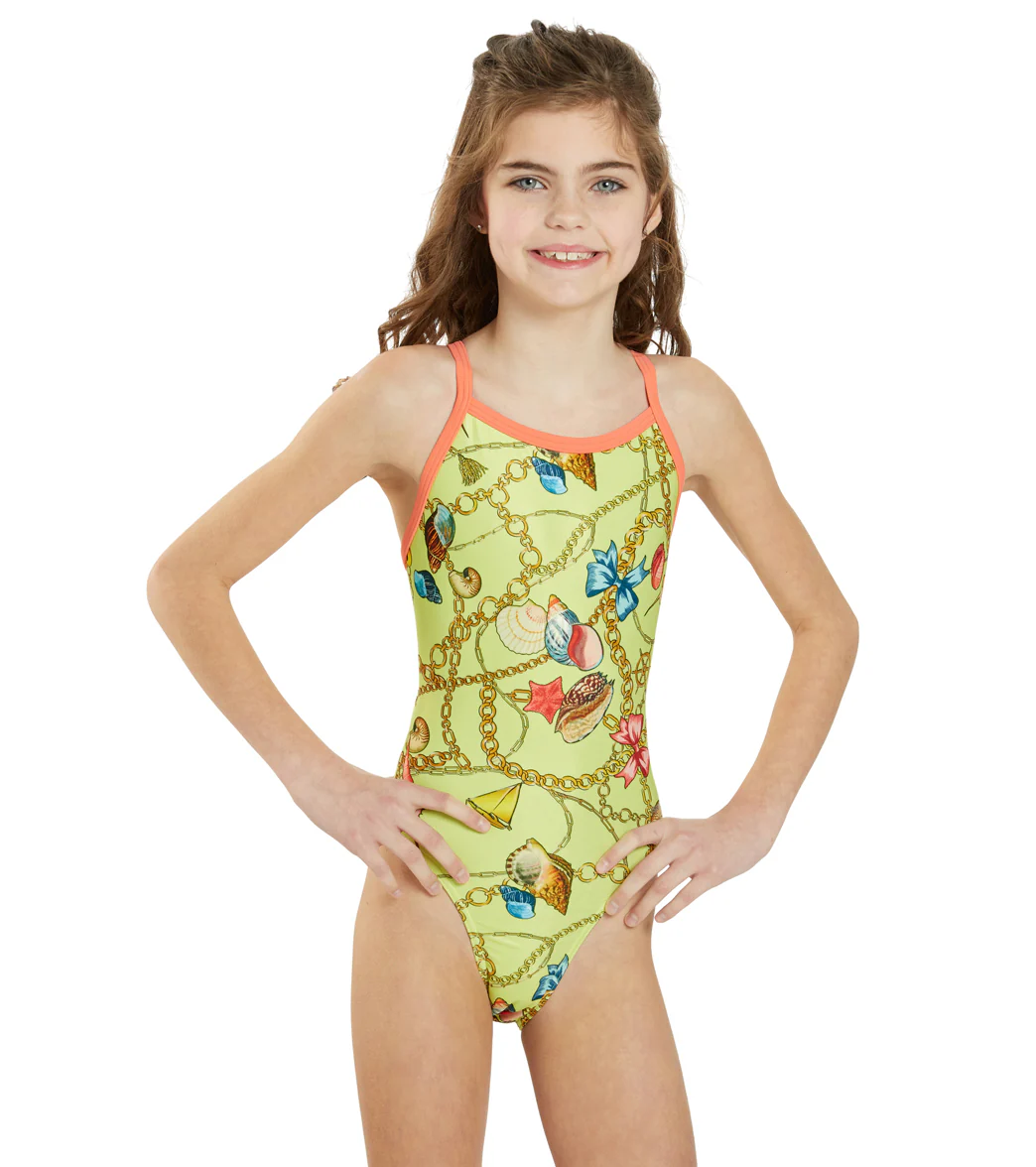 Sporti x Emma Weyant Monaco Treasures Thin Strap One Piece Swimsuit Youth (22-28)