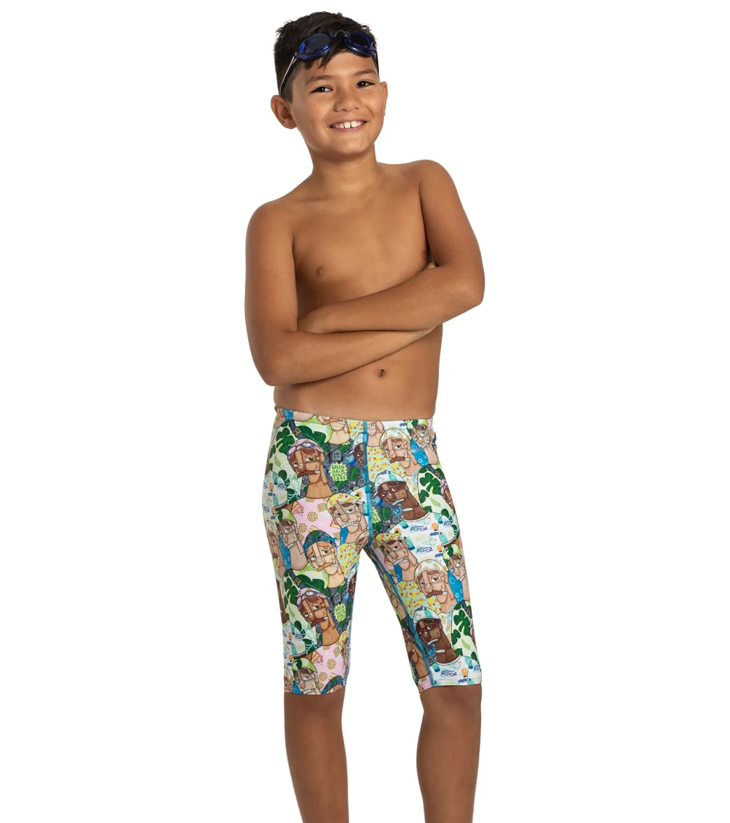 Sporti x Mat Chavez Limited Edition Chlorine Machines Jammer Swimsuit Youth (22-28) - Image 8