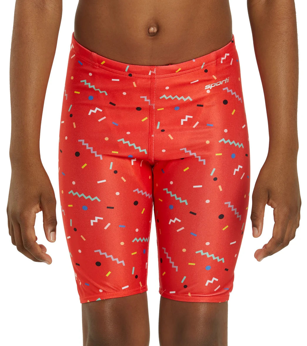 Sporti x Shaine Casas Confetti Jammer Swimsuit Youth (22-28) - Image 5