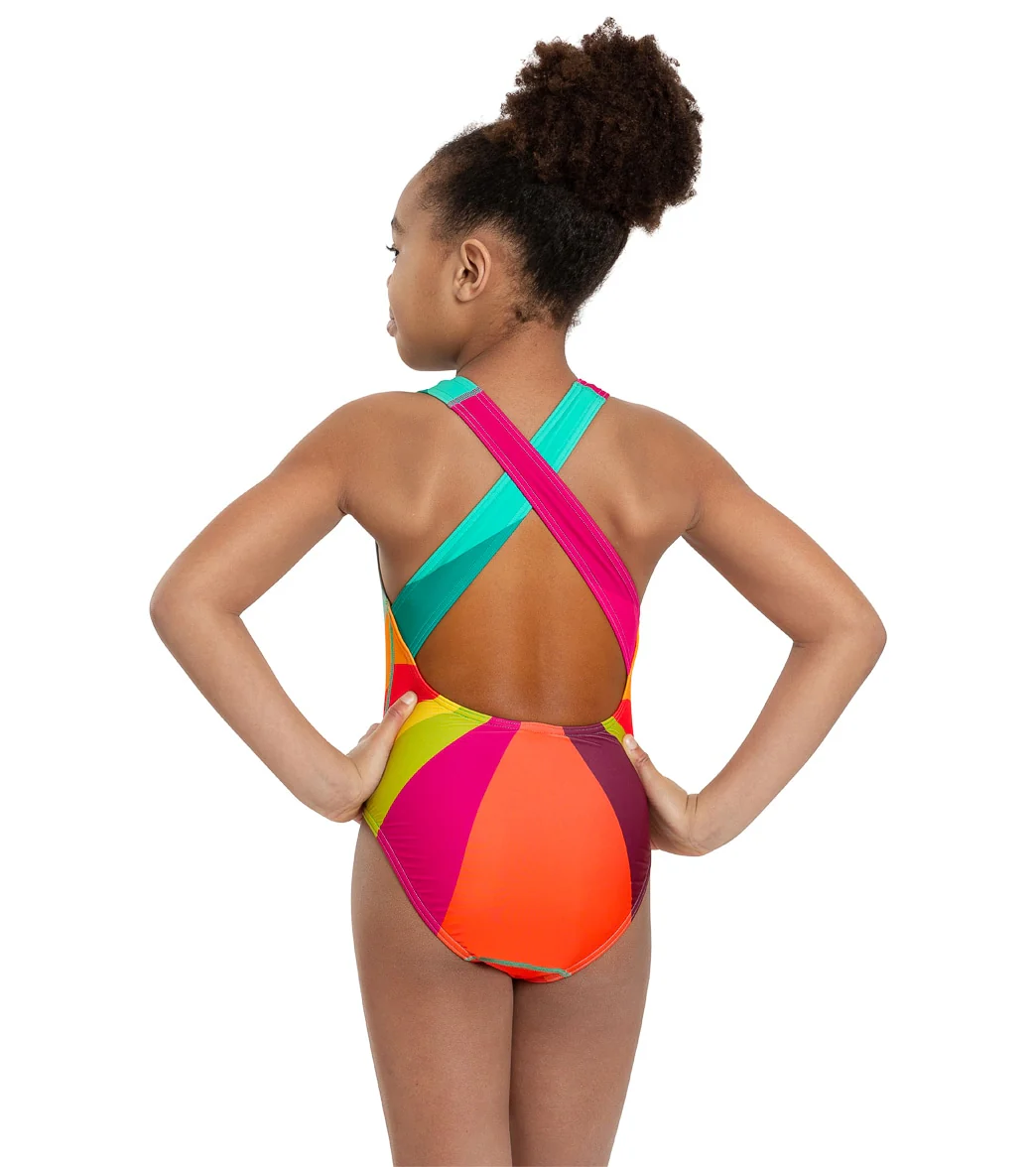Sporti x She Is This Limited Edition Melanin Wide Strap Cross Back One Piece Swimsuit Youth (22-28) - Image 5