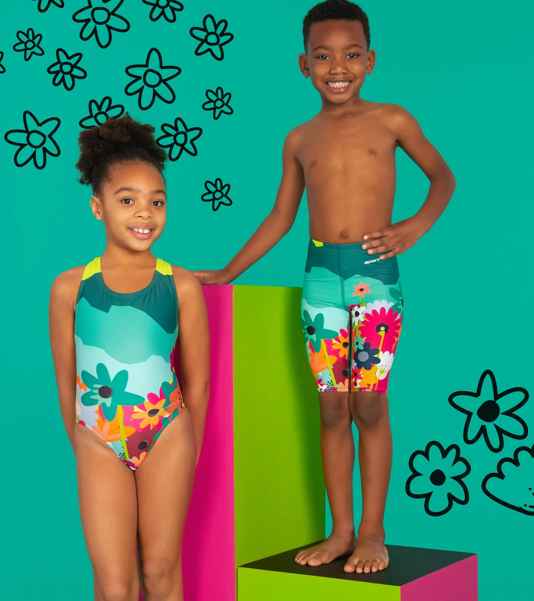 Sporti x She Is This Limited Edition Mountain Flower Jammer Swimsuit Youth (22-28) - Image 2