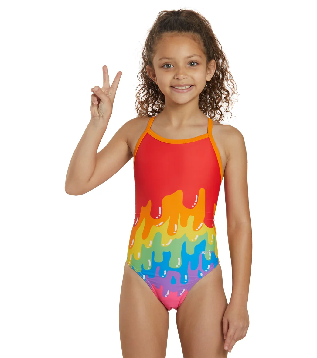 Sporti x Tyler Wallach Limited Edition Studio Drip Thin Strap One Piece Swimsuit Youth (22-28) - Image 6