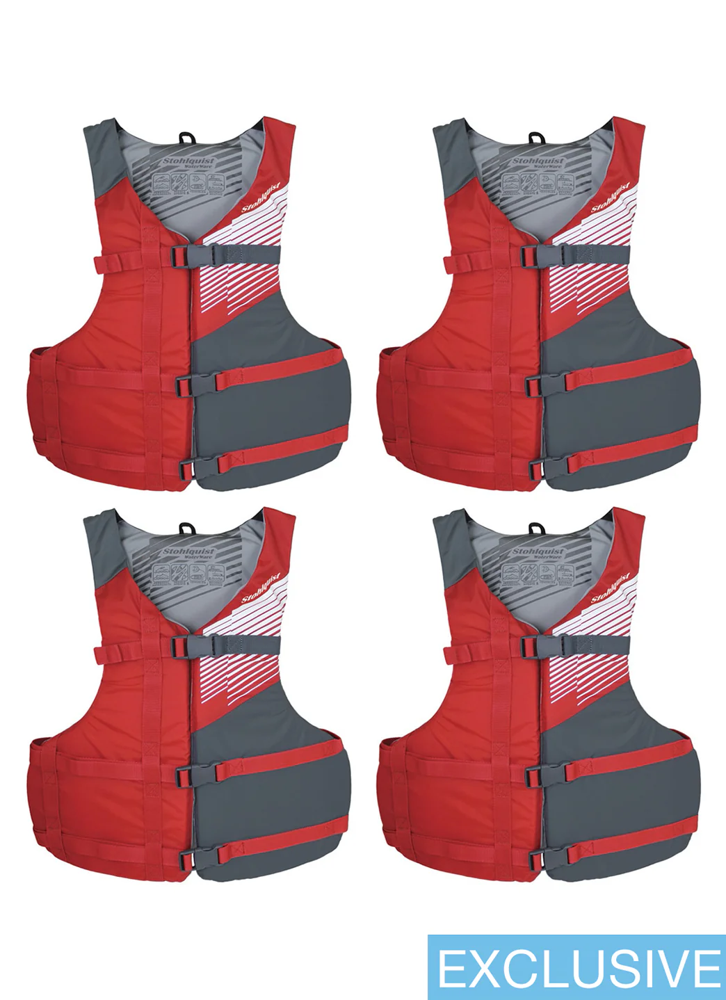 Stohlquist Adult USCG PFD 4 Pack - Image 2