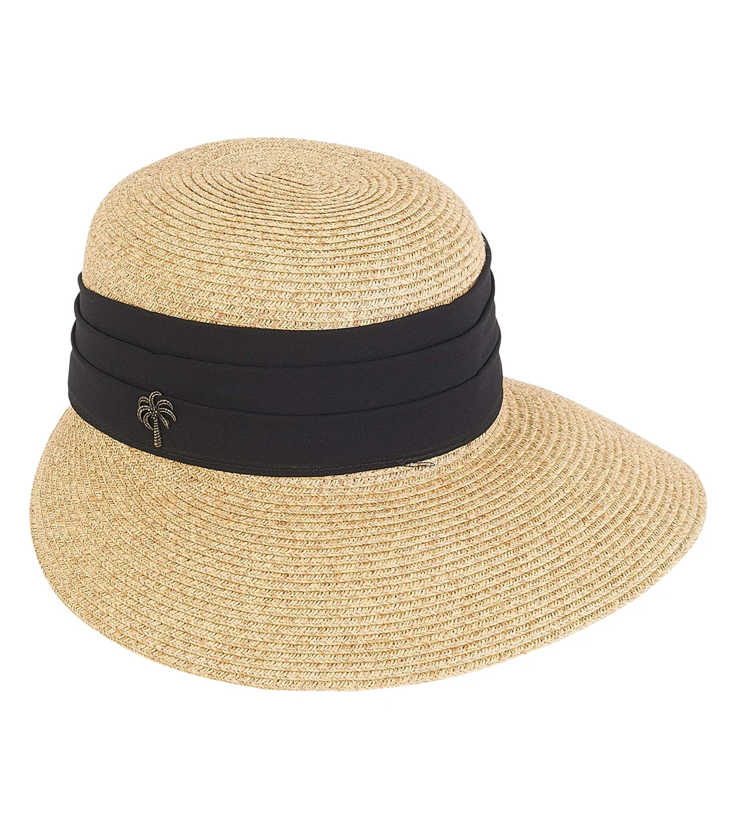 Sun N Sand Paperbraid Backless Hat w/ Wide Pleated Band - Image 3
