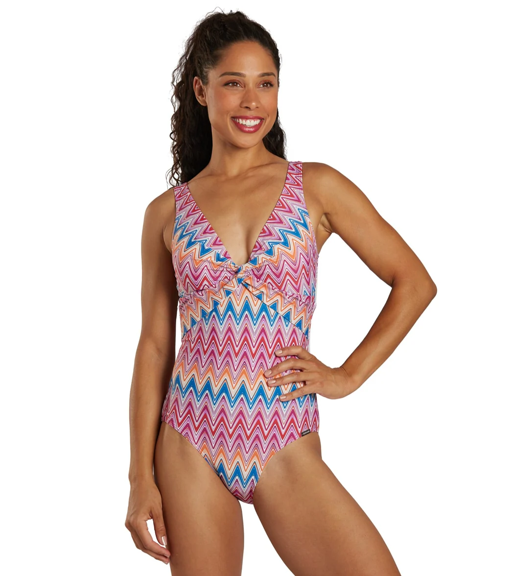 Sunmarin Women's Burst Twist Front One Piece Swimsuit - Image 7