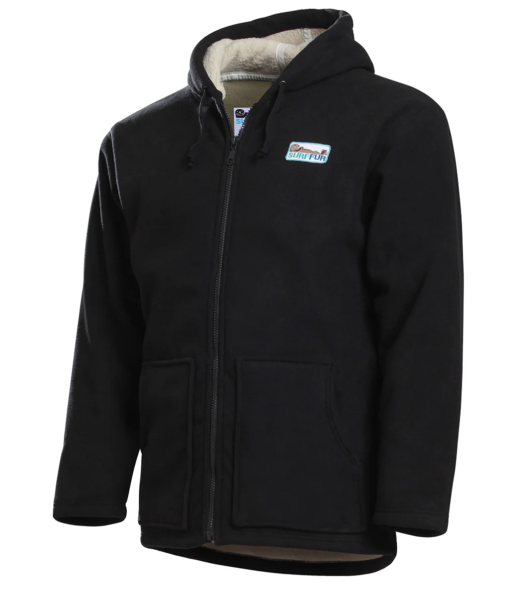 Surf-fur Unisex SurfCheck Fleece-Lined Water Proof Hooded Jacket - Image 8