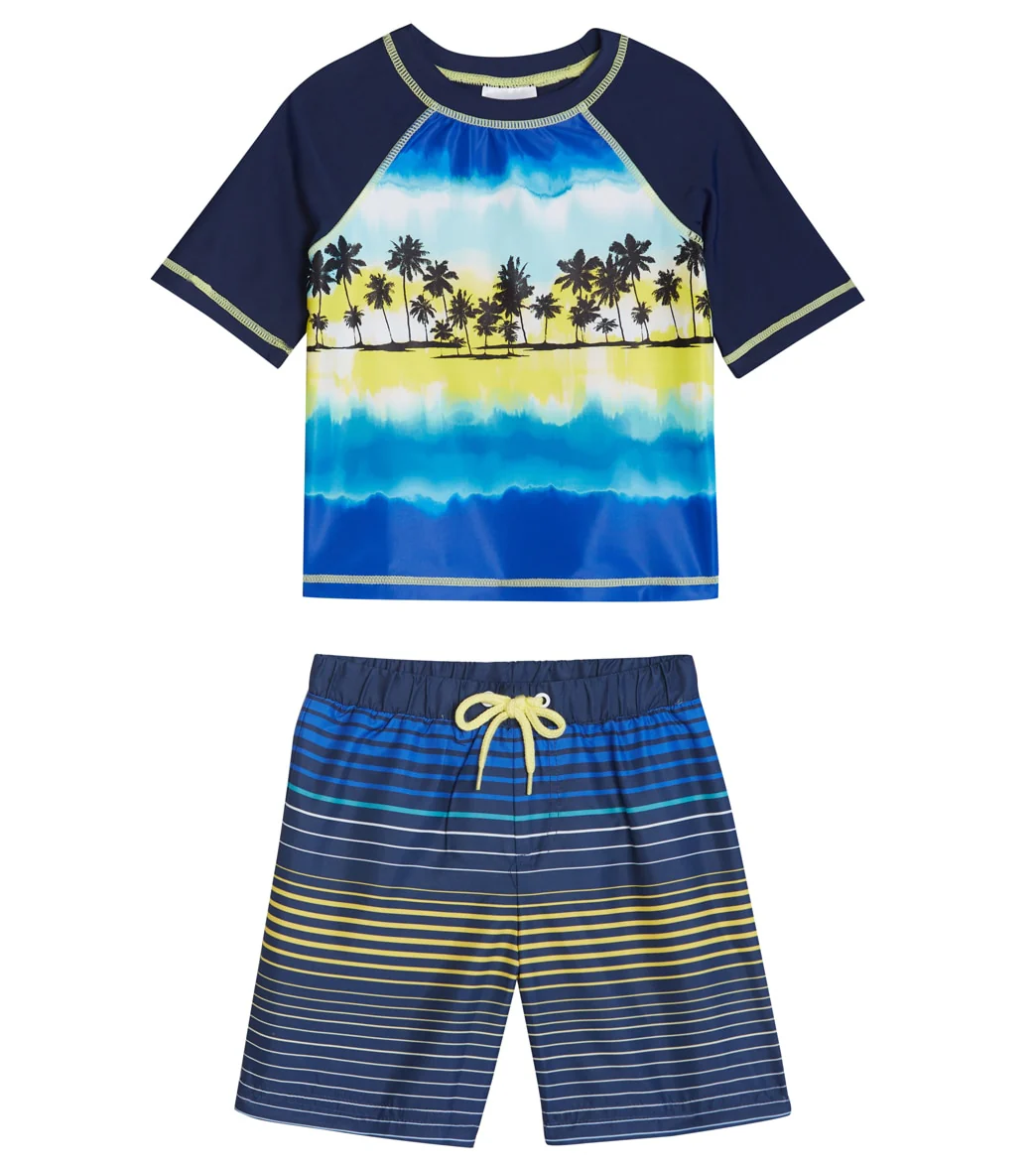 Swimfix Boys' Blue Crush Short Sleeve Rashguard Set (Baby, Toddler) - Image 4