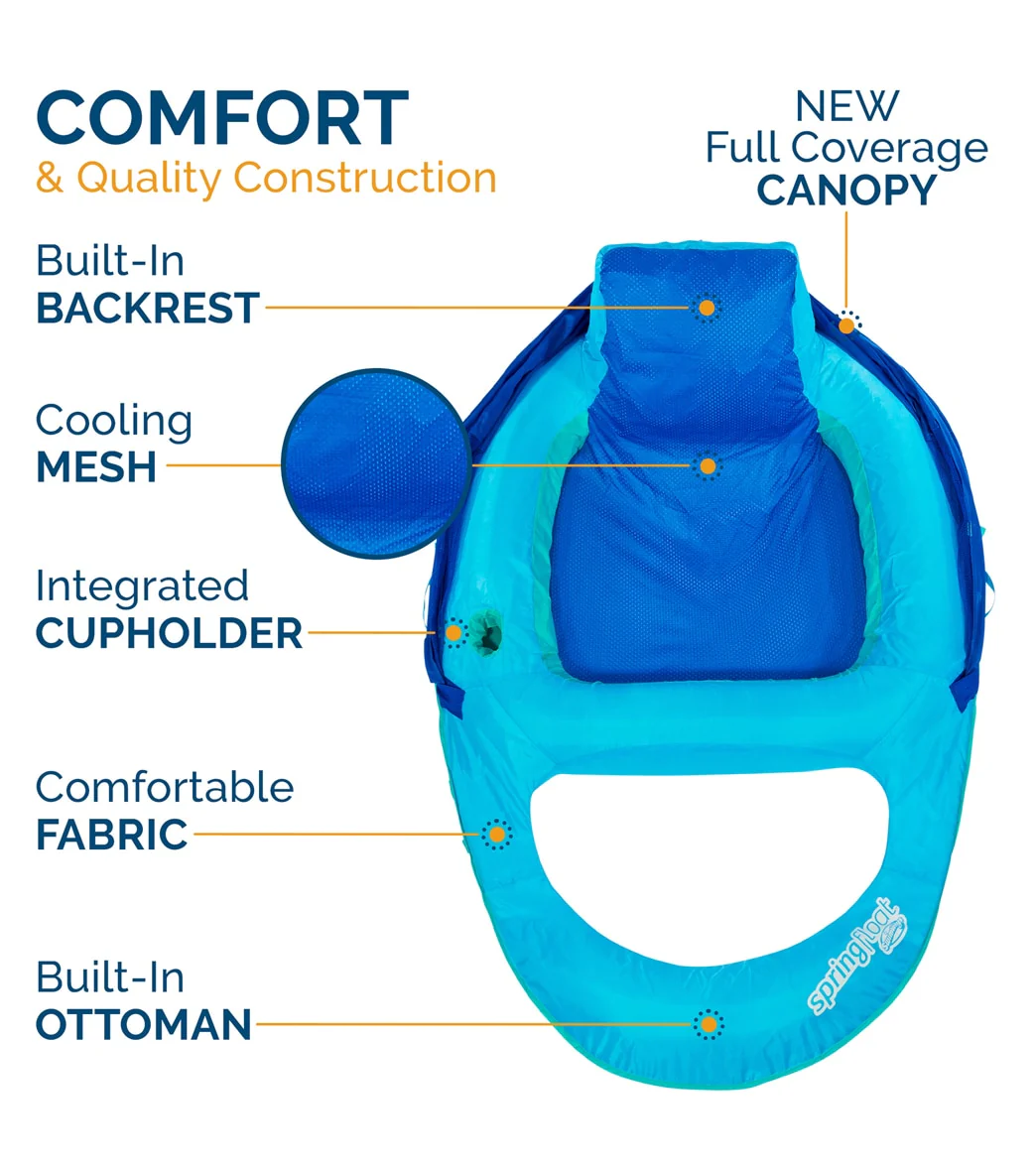 Swimways Spring Float Recliner w/ Canopy - Image 3