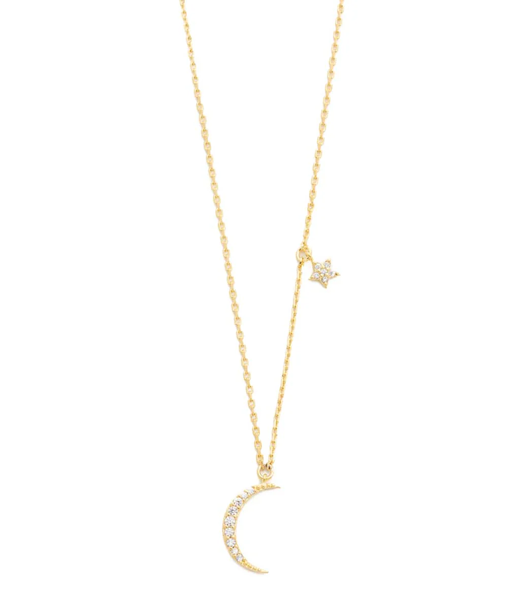 TAI Jewelry Moon Pendant with Star Charm - Image 5