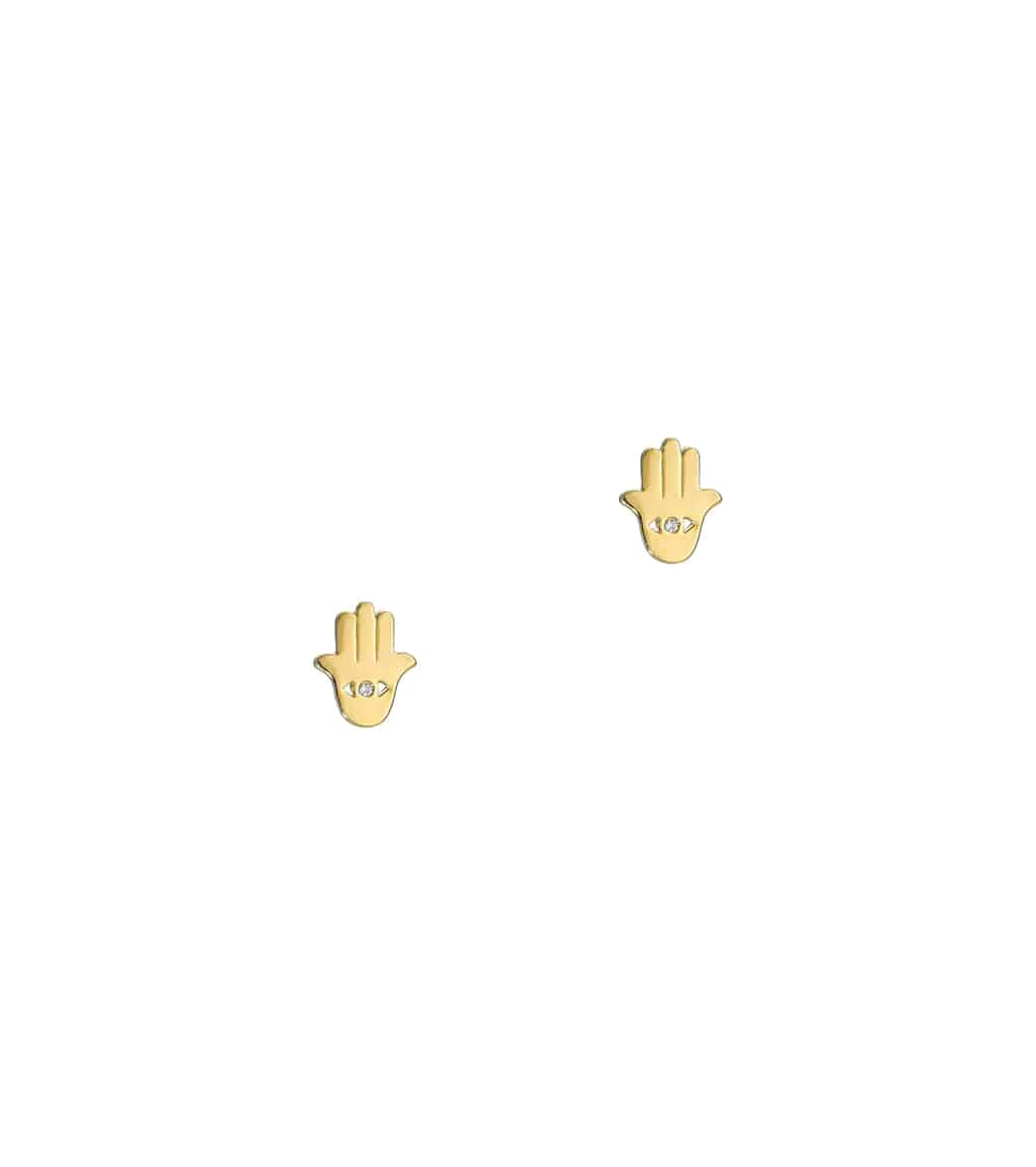 TAI Jewelry Simple Hamsa Studs - Image 6