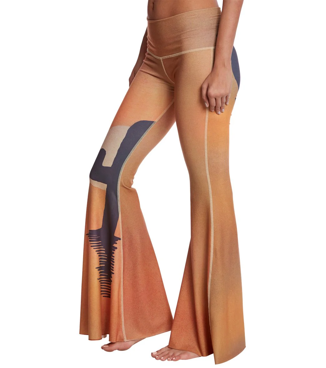 Teeki Coyote Moon Dusk Bell Bottom Yoga Pants - Image 2