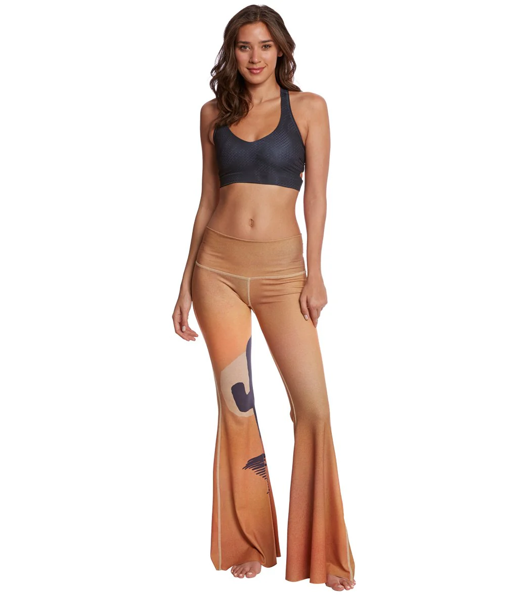 Teeki Coyote Moon Dusk Bell Bottom Yoga Pants - Image 4