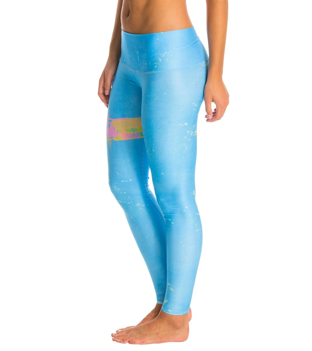 Teeki Rainbow Priestess Blue Yoga Leggings - Image 2
