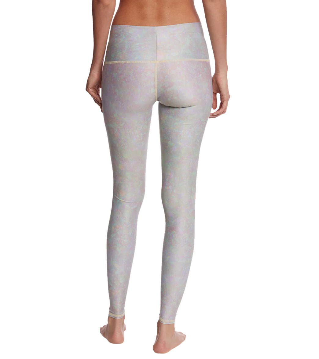 Teeki White Snake Opal Cream Thread Hot Yoga Pants - Image 3