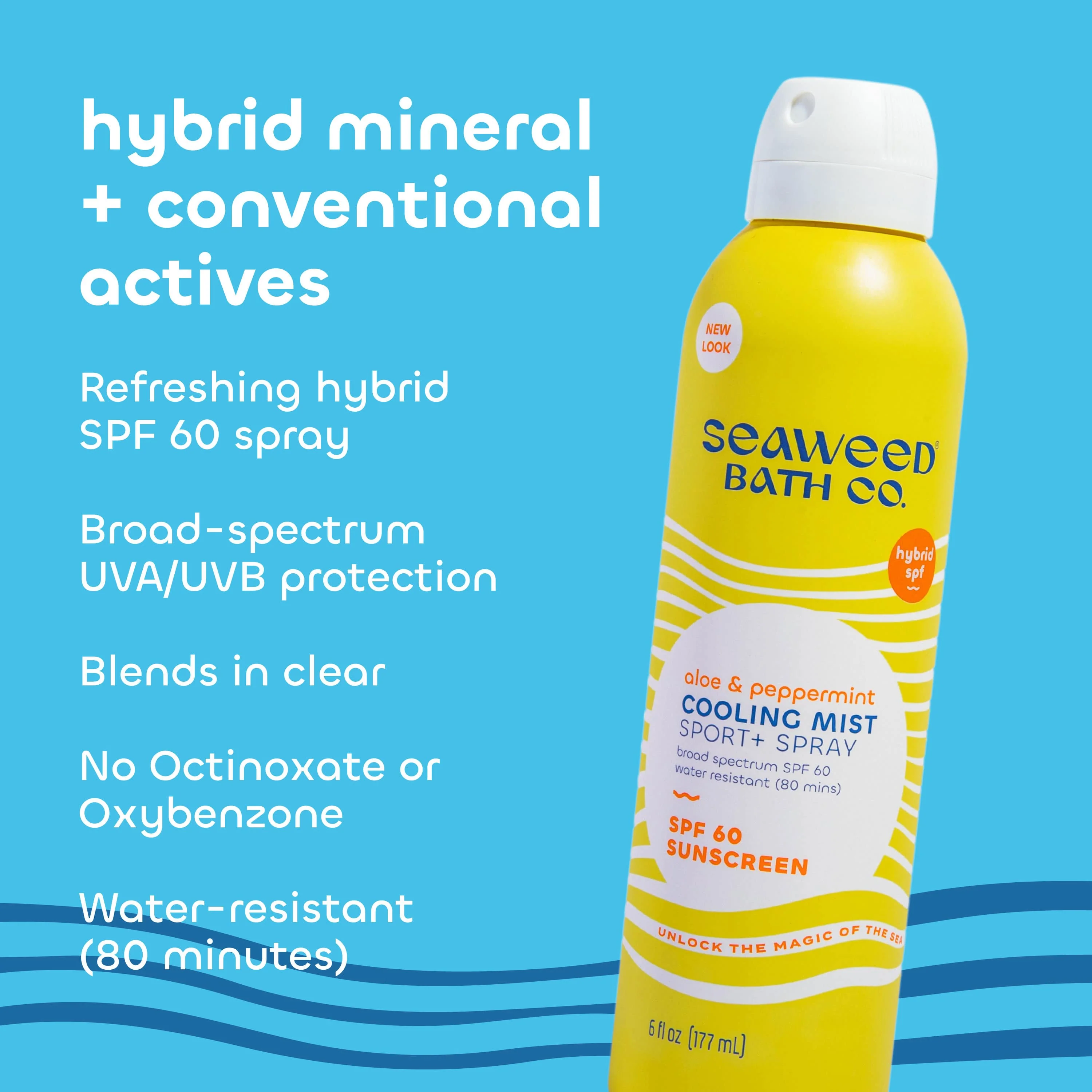 The Seaweed Bath Co. Cooling Mist Sport+ SPF 60 Spray 6oz - Image 3