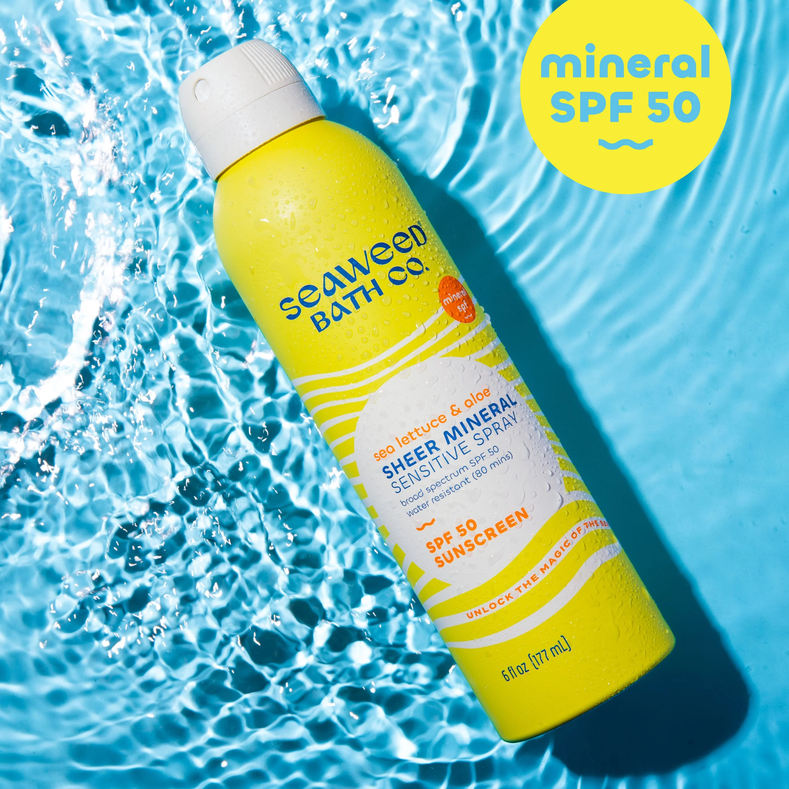 The Seaweed Bath Co. Sheer Mineral Sensitive SPF 50 Spray 6oz - Image 2
