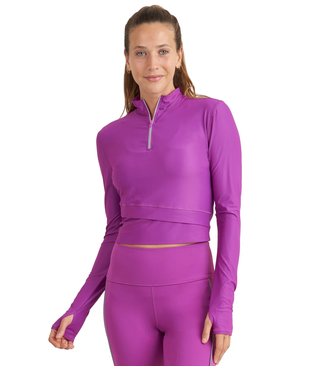 Thrive Societe Reflective Zip Crop Top - Image 7