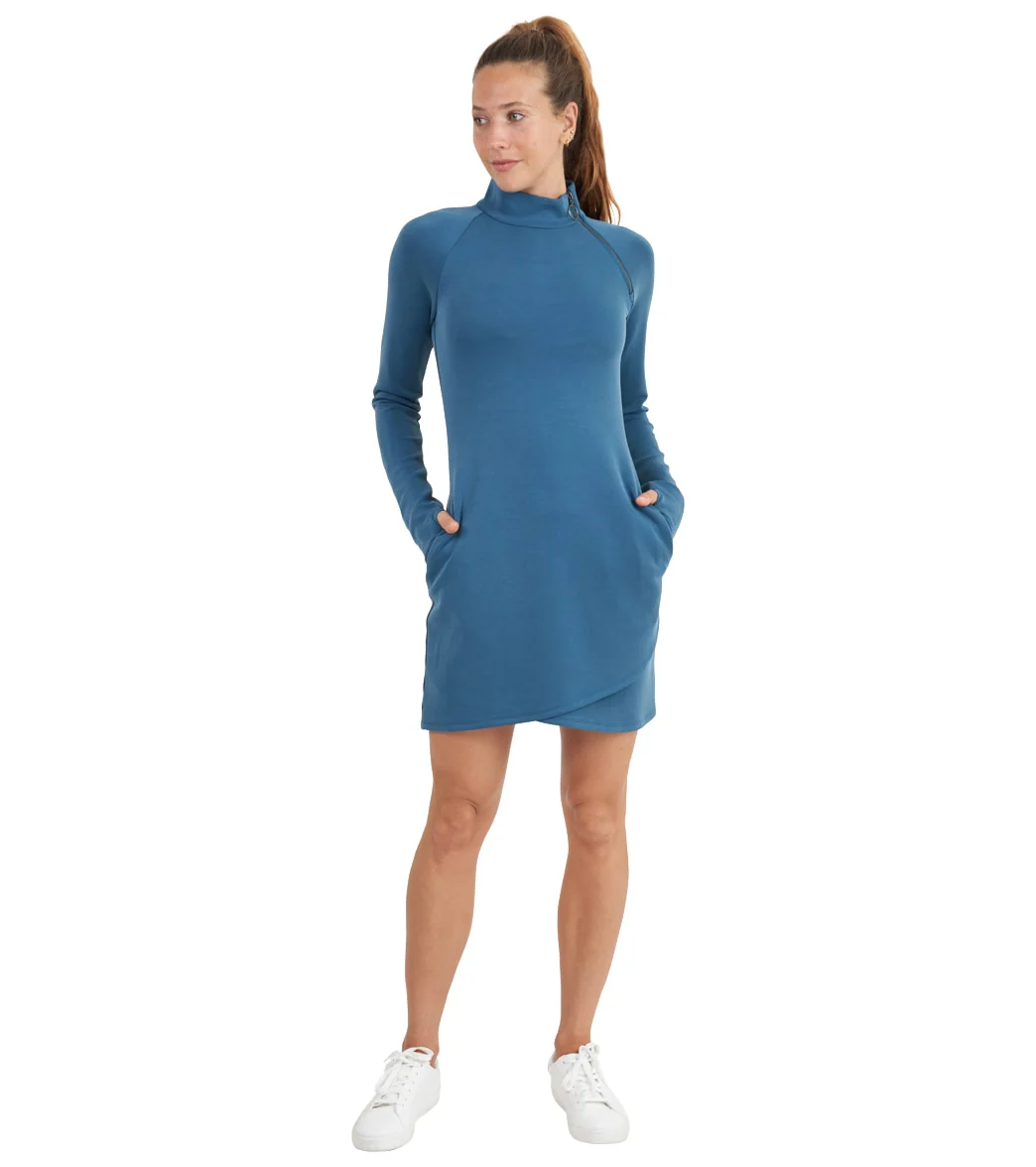 Thrive Societe Zip Mock Neck Dress - Image 7