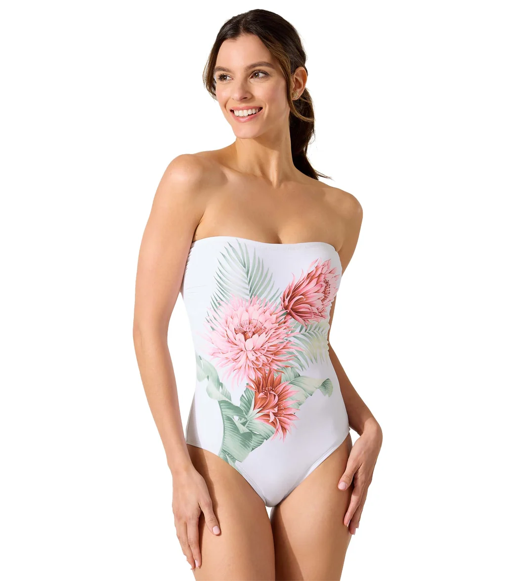 Tommy Bahama Breezy Botanical Bandeau One Piece Swimsuit - Image 4