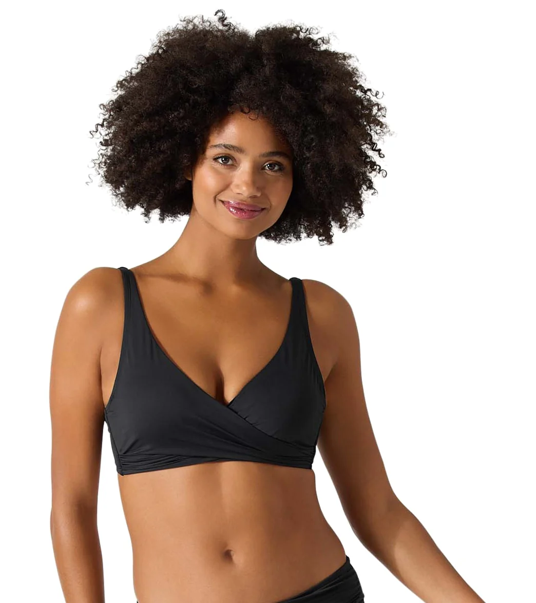 Tommy Bahama Pearl Solids Underwire Wrap Front Bikini Top - Image 4