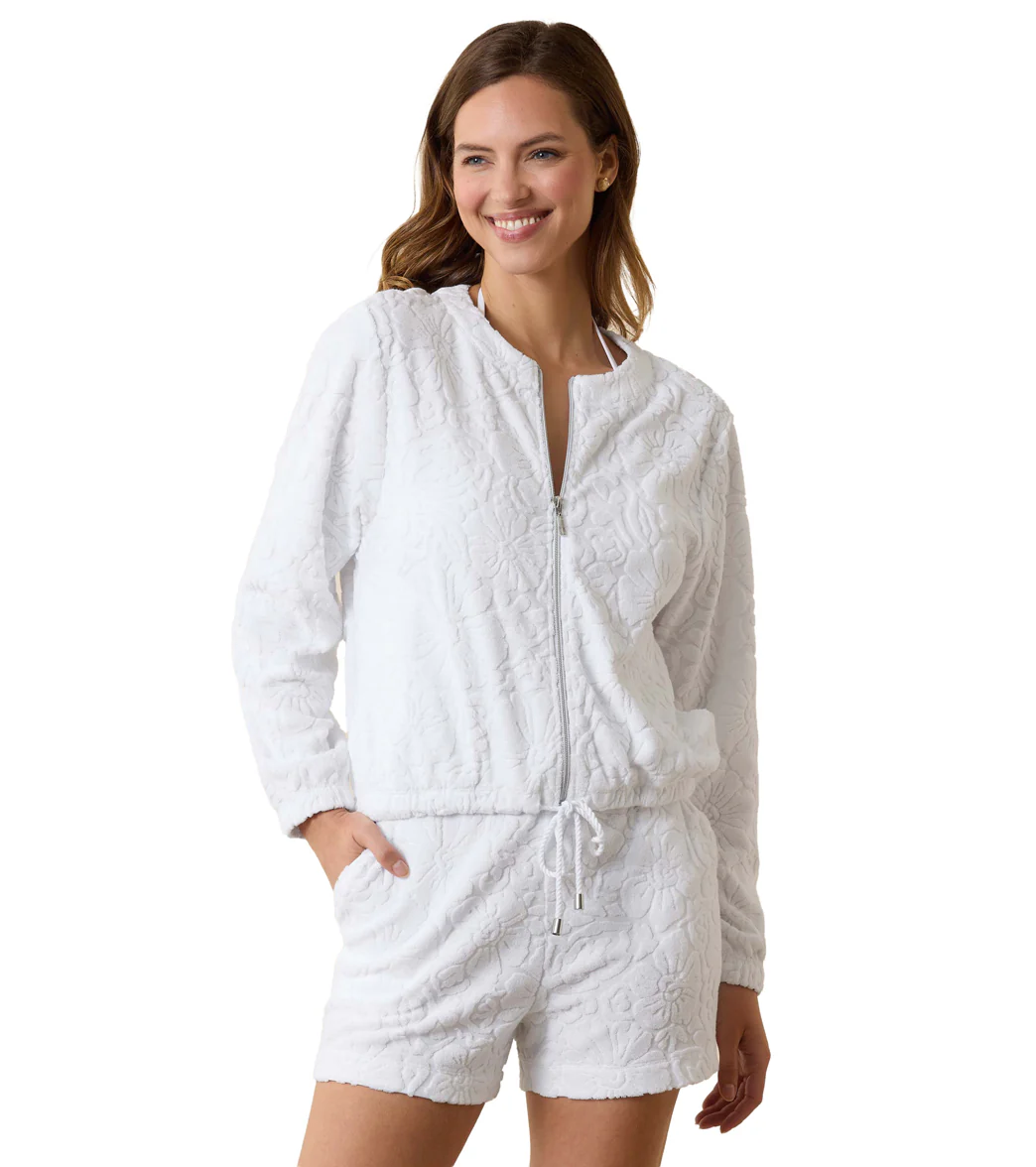 Tommy Bahama Women's Beach Terry Full Zip Jacket - Image 5
