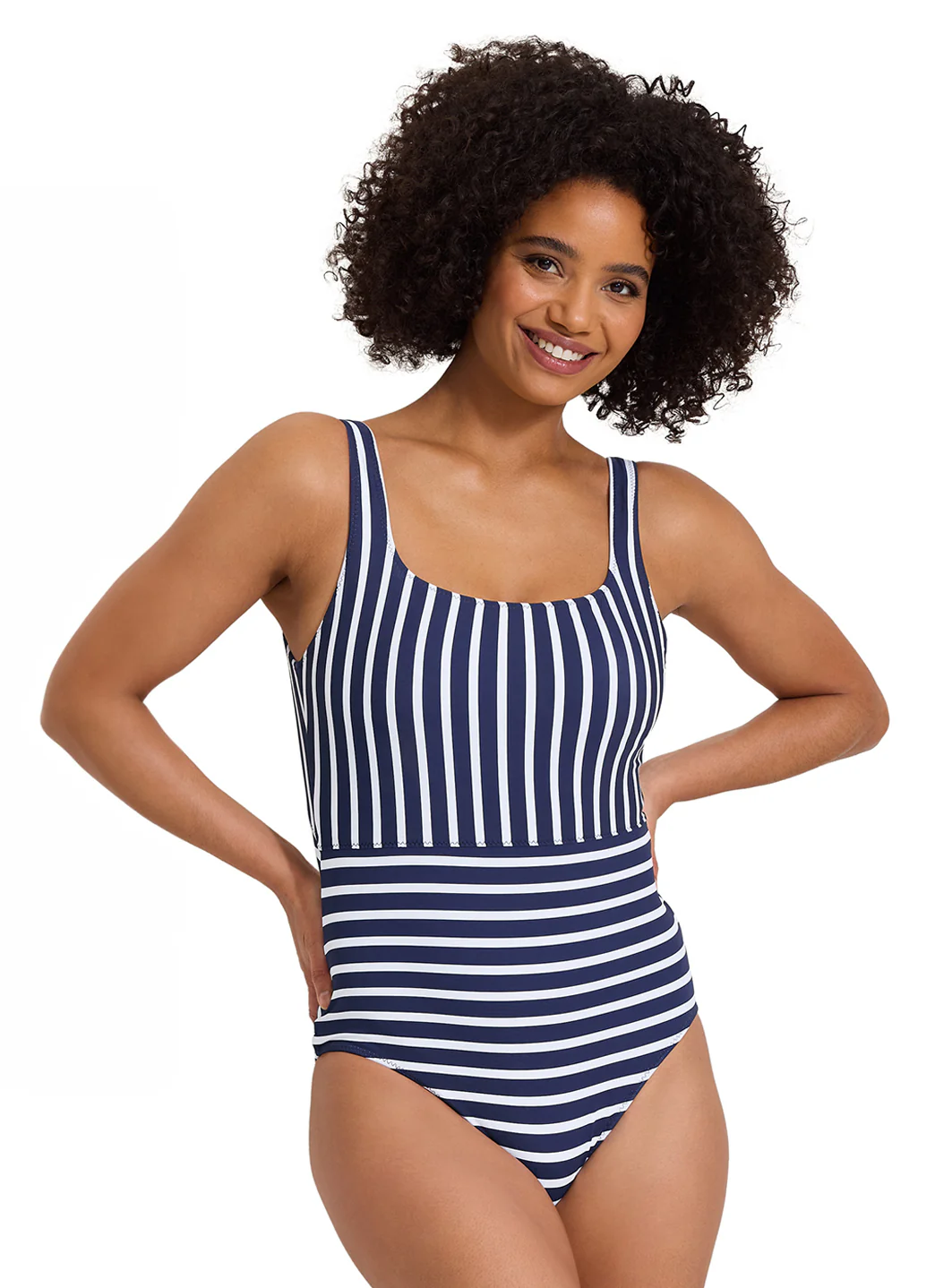Tommy Bahama Women's Coastline Stripe Reversible Tank One Piece Swimsuit - Image 2