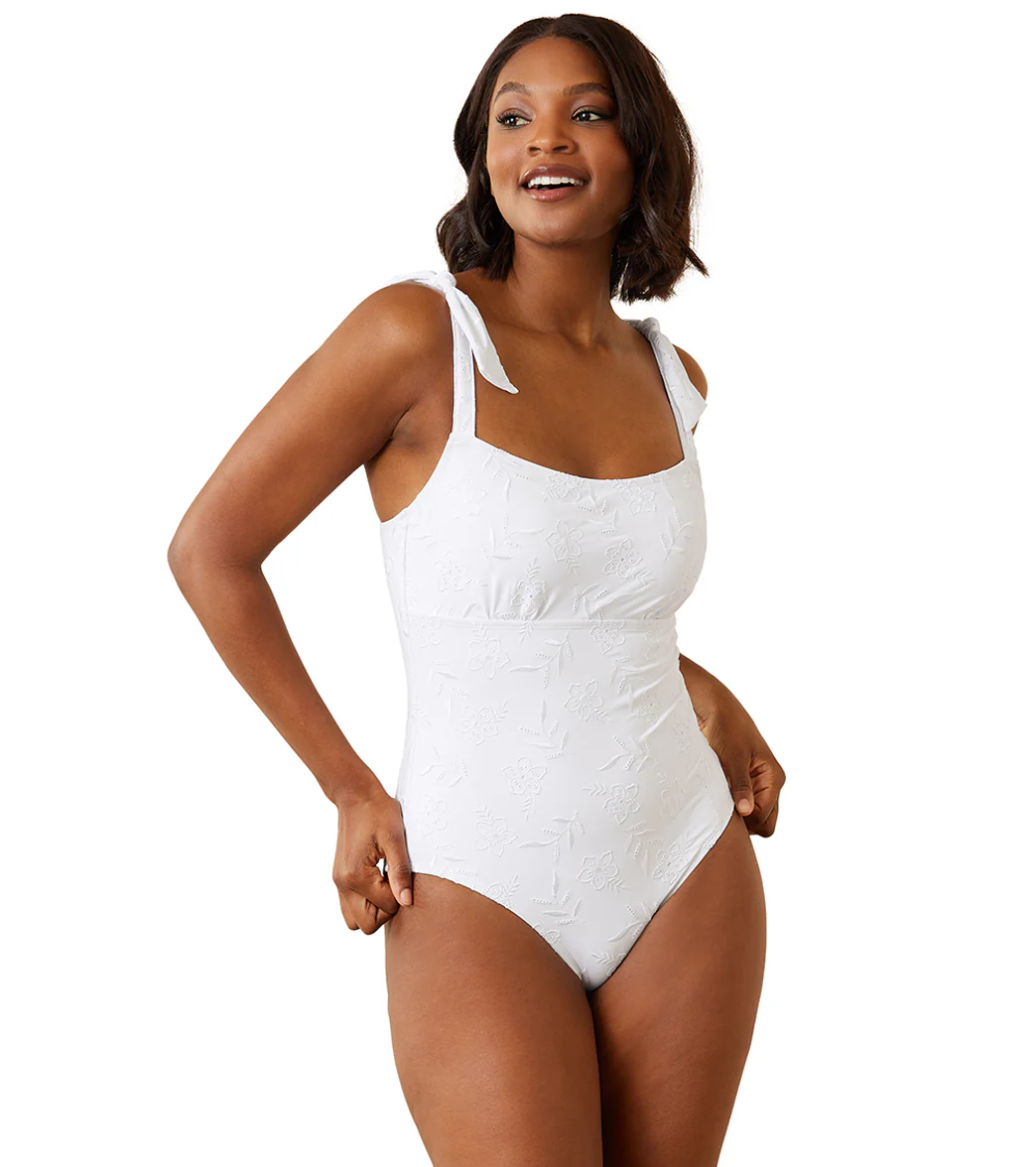 Tommy Bahama Women's Eyelet Hideaway One Piece Swimsuit - Image 8