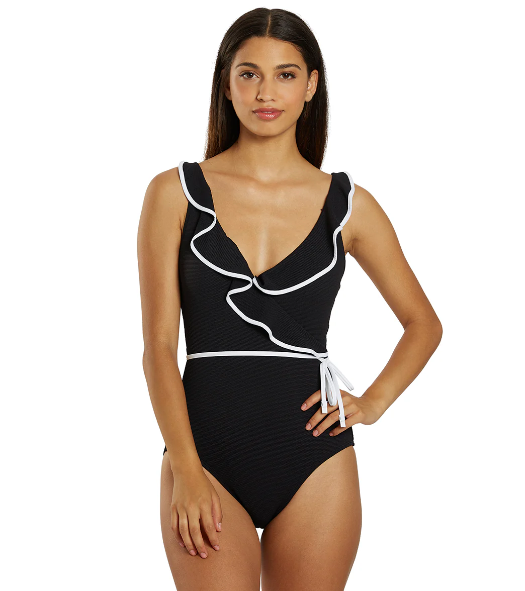 Tommy Bahama Women's Island Cays Cabana Wrap Front One Piece Swimsuit - Image 11