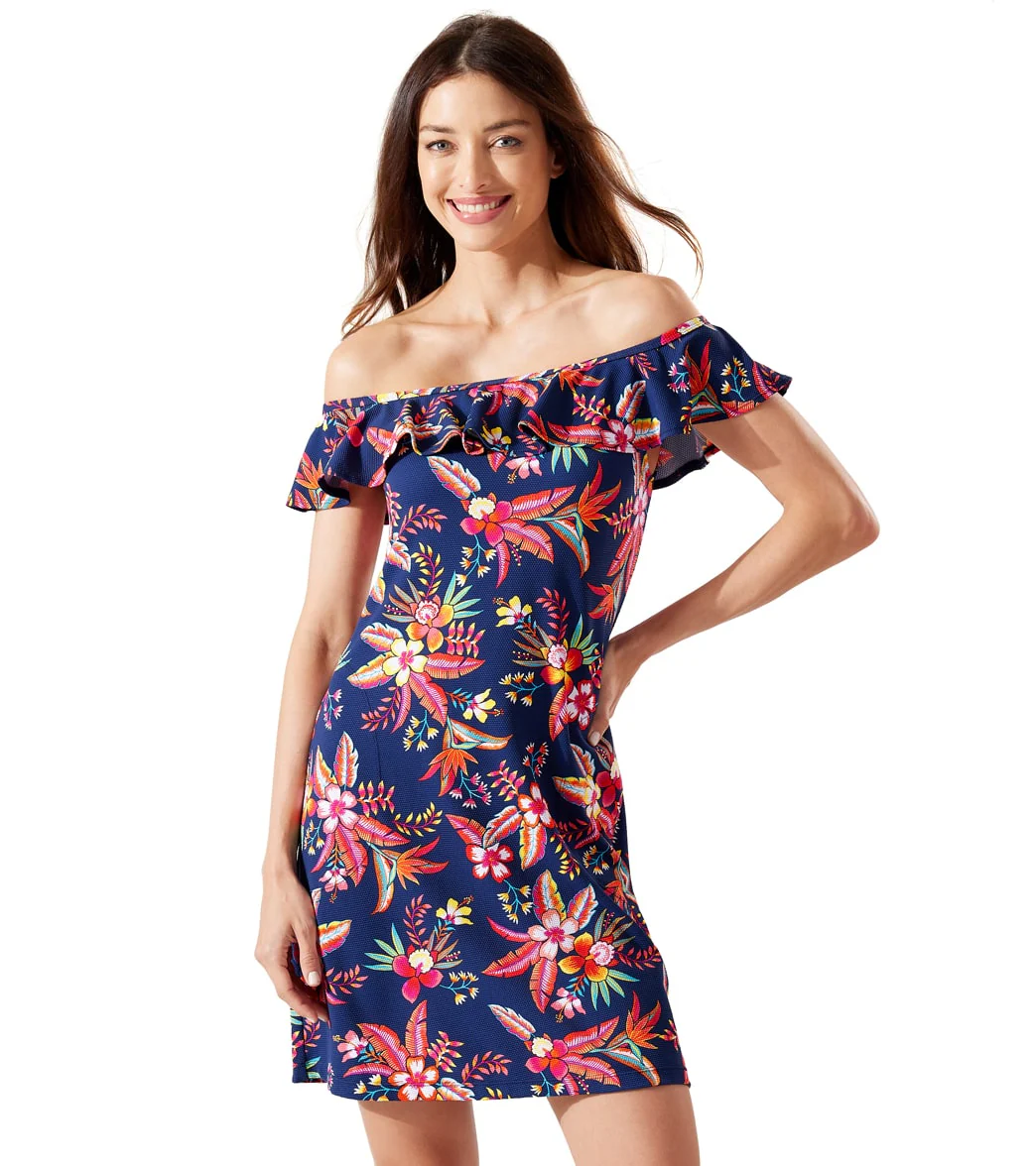 Tommy Bahama Women's Island Cays Off The Shoulder Spa Dress - Image 4
