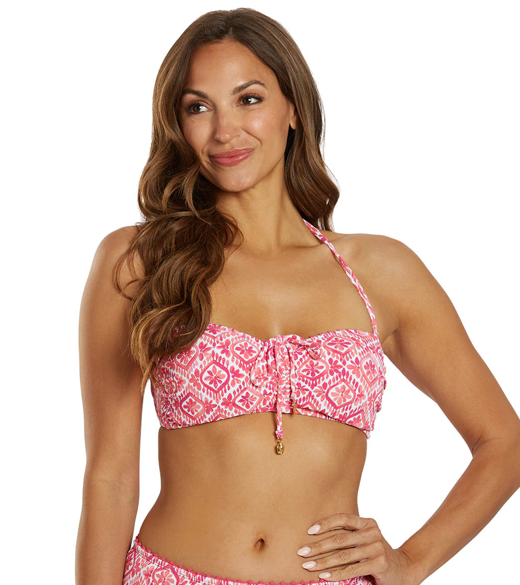 Tommy Bahama Women's Island Cays Shell Beach Tie Front Bandeau Bikini Top - Image 8