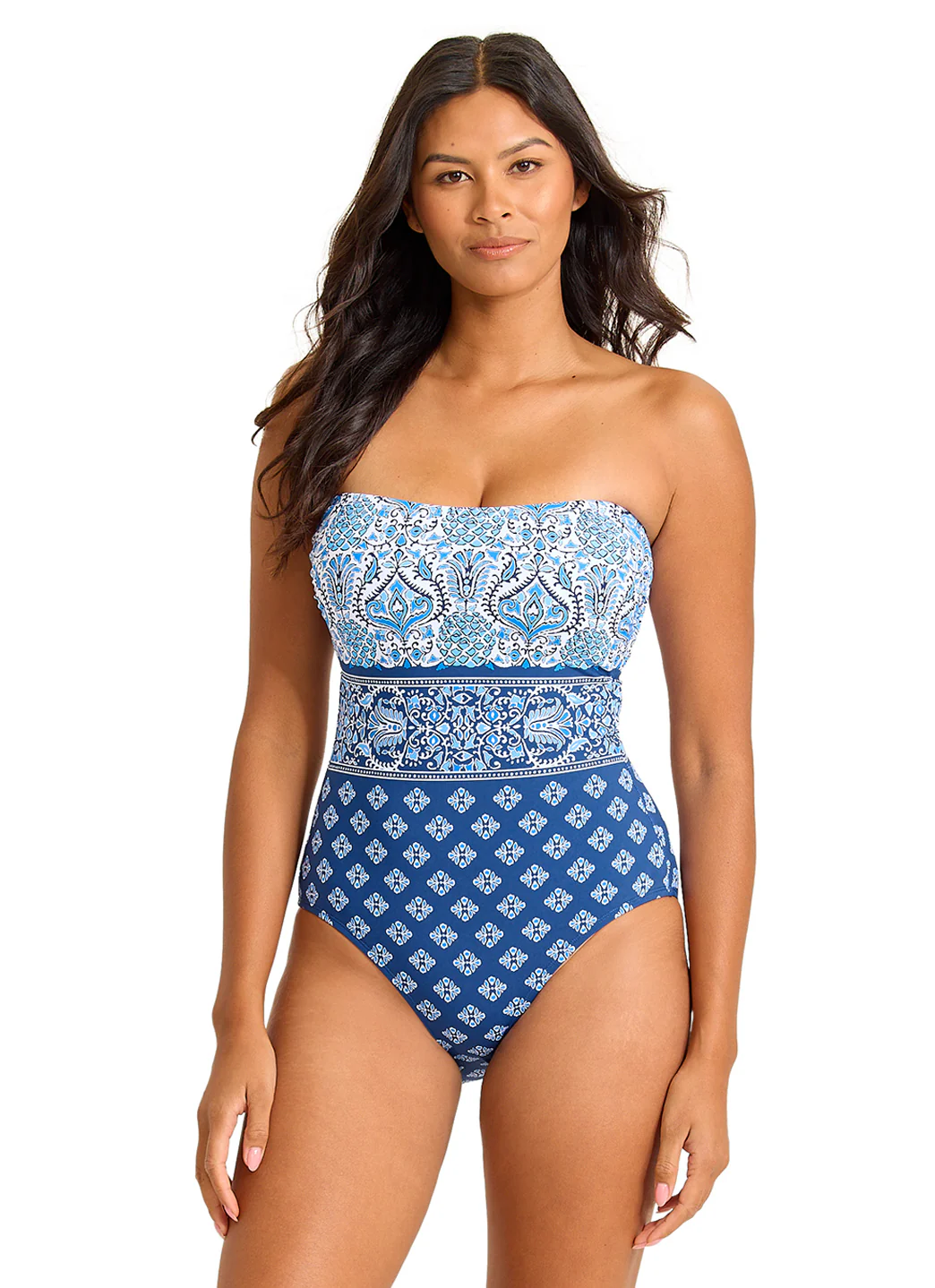Tommy Bahama Women's Noble Pineapple Bandeau One Piece Swimsuit - Image 2